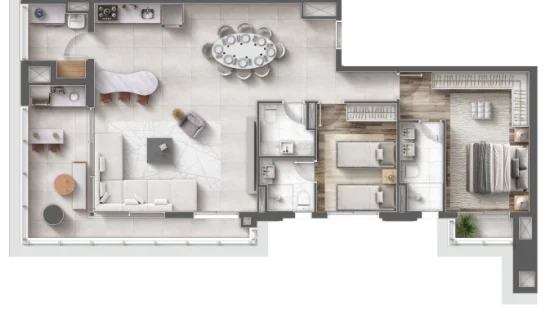 ampliado 108M² • 2 vagas