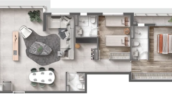 ampliado 93M² • 2 vagas